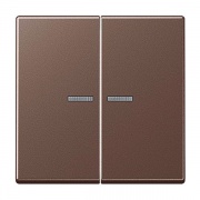 Клавиша 2-ая для двухклавишного выключателя с подсветкой Jung A Мокко