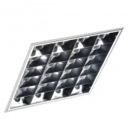 Встр. светильник 4х18 Вт ЭПРА, 595х595, двойной параболический зеркальный растр