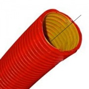 Труба гибкая двустенная для кабельной канализации д.50мм, цвет красный, с протяжкой [бухта 150м]