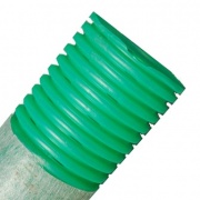 Труба гибкая двустенная дренажная д.90мм, класс SN8, перфорация 360?, цвет зеленый