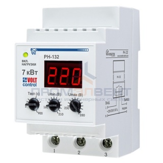 Однофазное реле контроля напряжения РН-132 32А на DIN-рейку