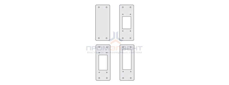 Заглушки для пром. панелей, сплошные, 1 упаковка - 4шт.