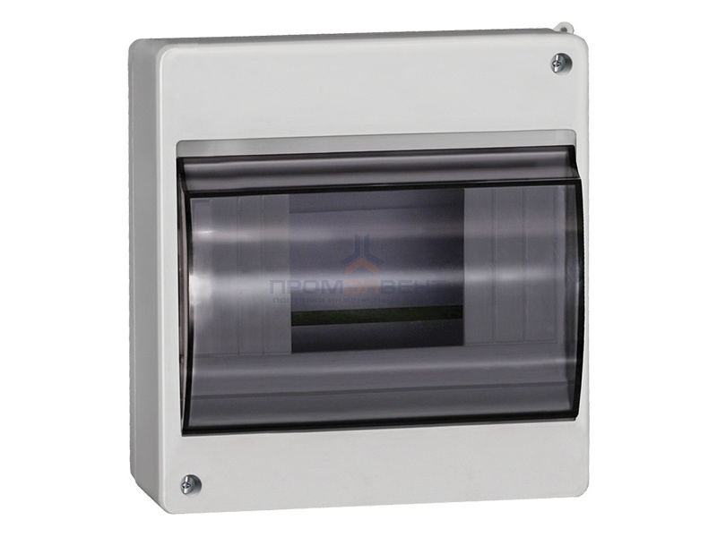 Бокс КМПн 2/6 на 6 модулей накладной пластиковый с прозрачной дверкой ИЭК