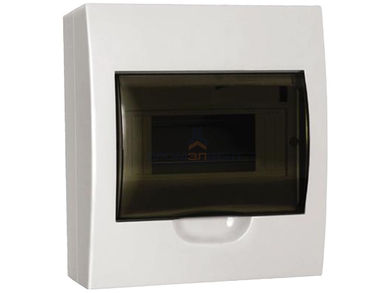 Бокс ЩРН-П-8  на 8 модулей навесной пластиковый с прозрачной дверкой IP40 ИЭК