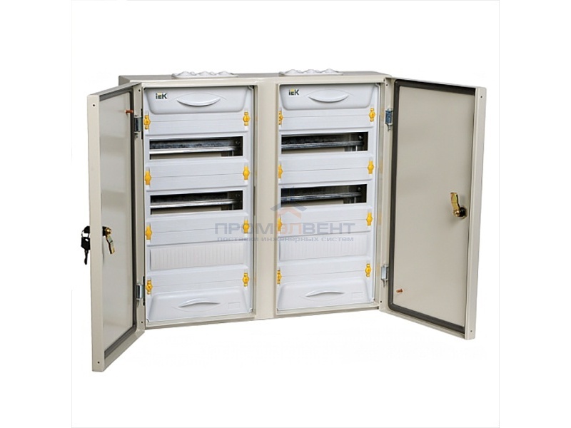 Щит металлический ЩРн-2х36з-1 74 IP54 UNIVERSAL с шинами N+PE на 72 модуля навесной 565х620х136 ИЭК