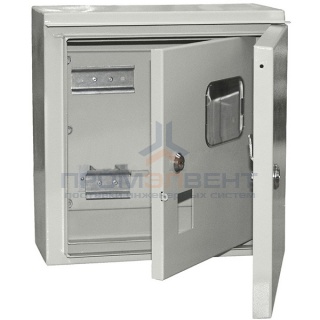 Щит металлический влагозащищенный ЩУ 1/1-1 74 У1 IP54, с внутр. дверью на 1-фаз счетчик, 310х300х150